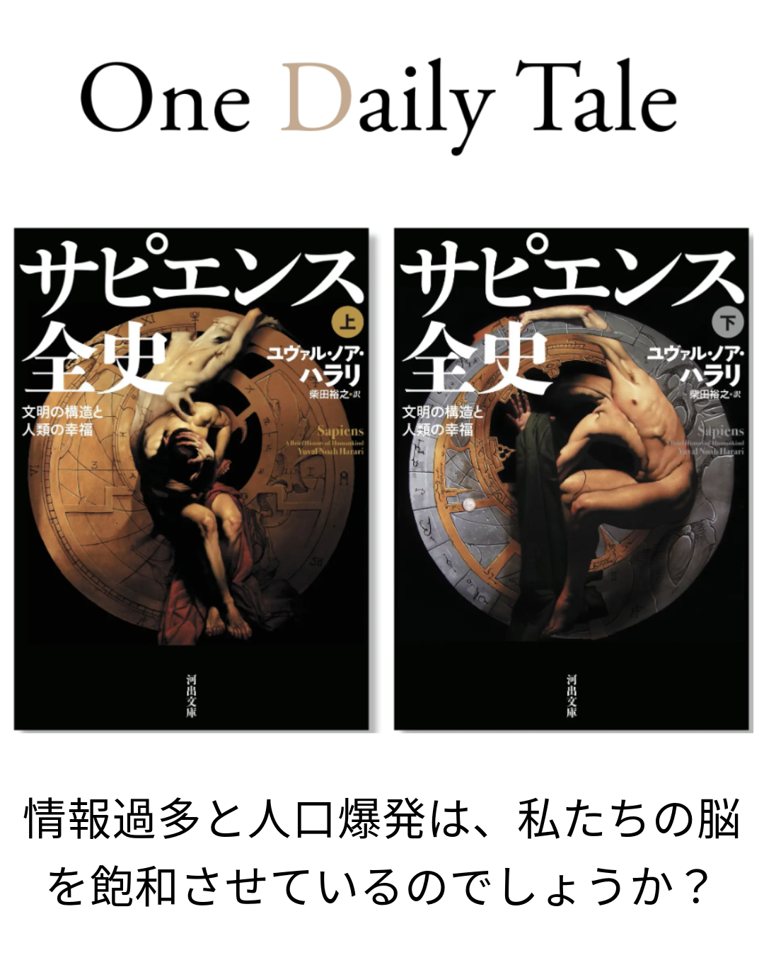 『サピエンス全史』— 個人的な経験の枠を超えて世界を理解したいすべての人にとって、必読の一冊です。 私たちは一つの人類であり、一つの地球を共有しています