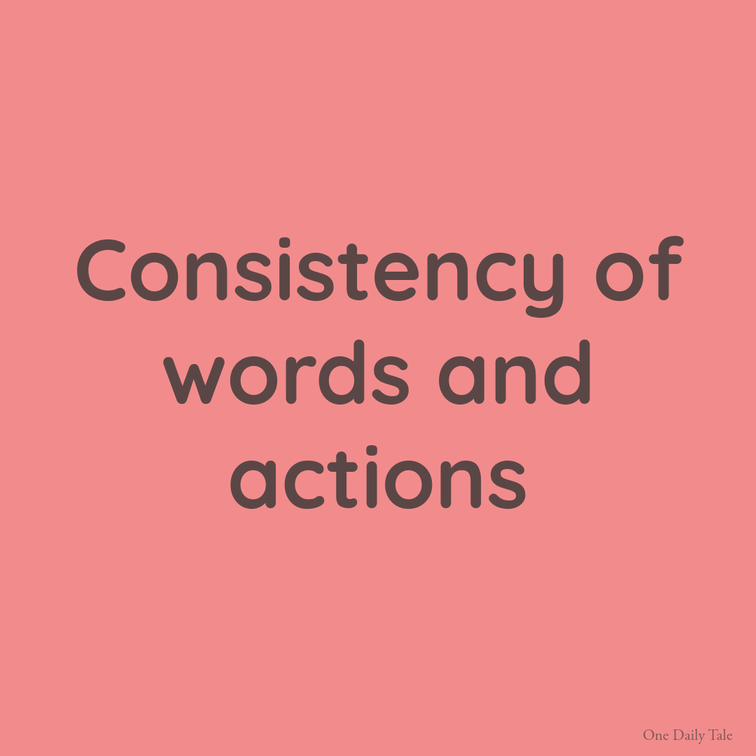 Consistency of words and actions