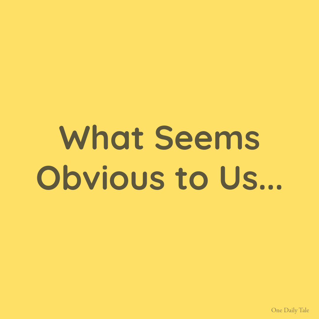 What Seems Obvious to Us…