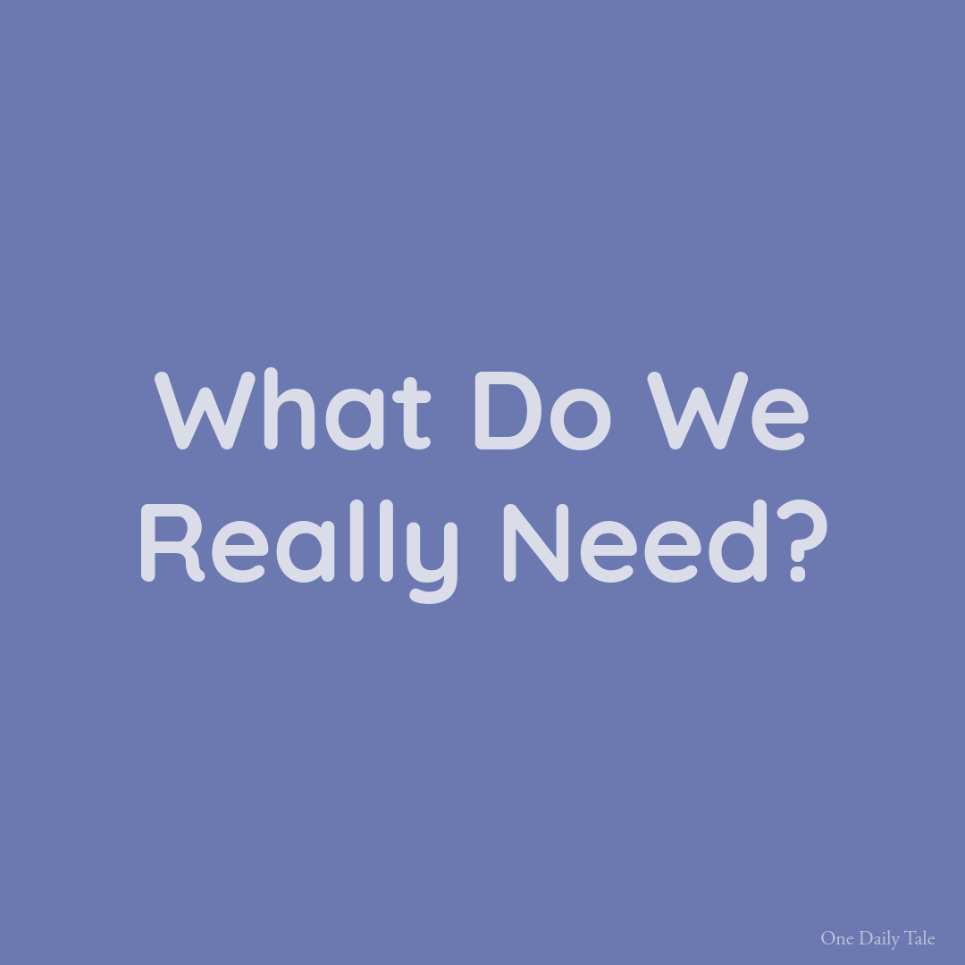 What Do We Really Need?